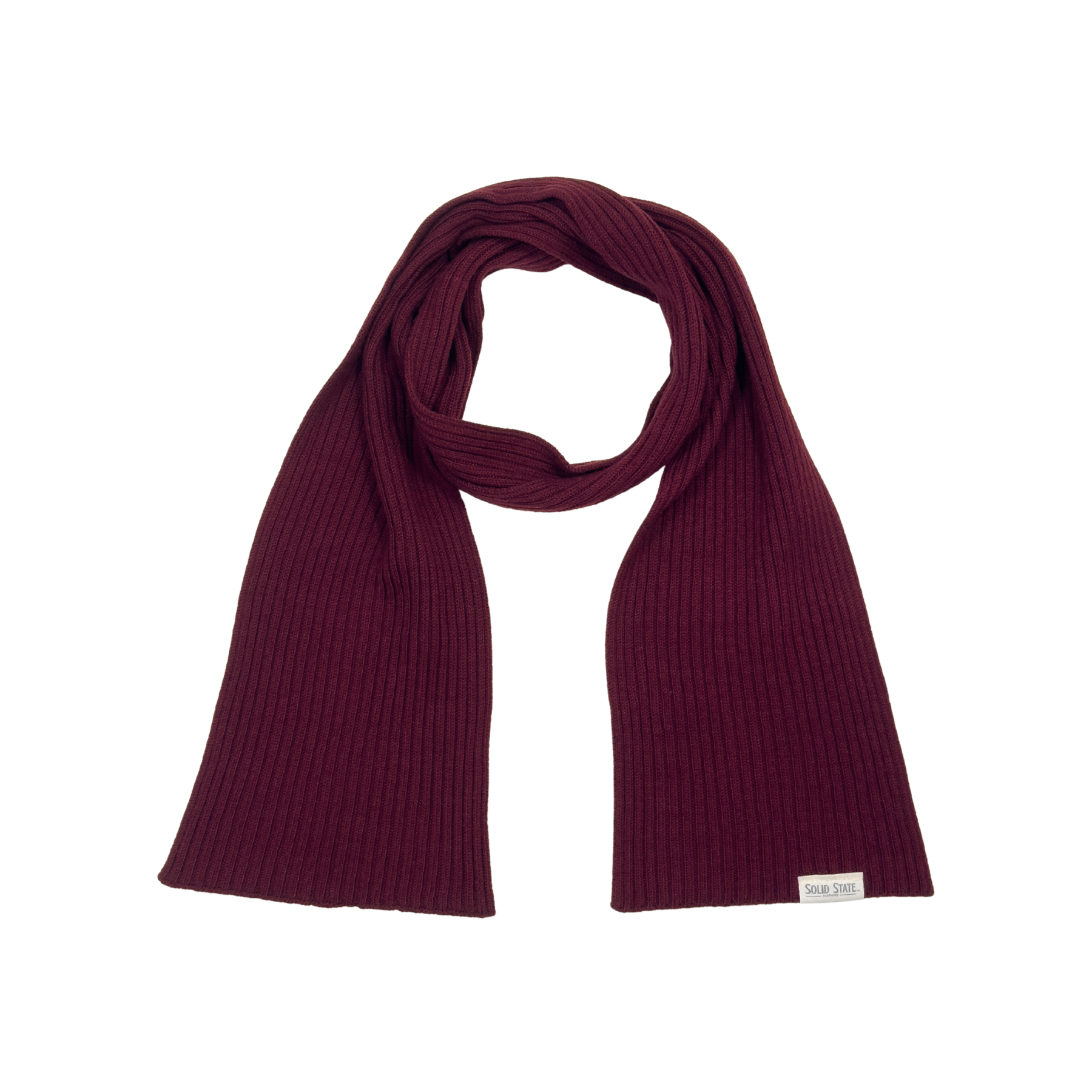 Maroon scarf on a white background