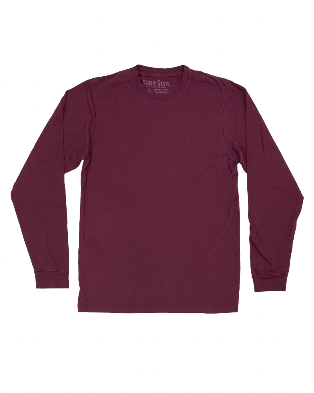 North Carolina Cotton Long Sleeve T-Shirt - Pomegranate