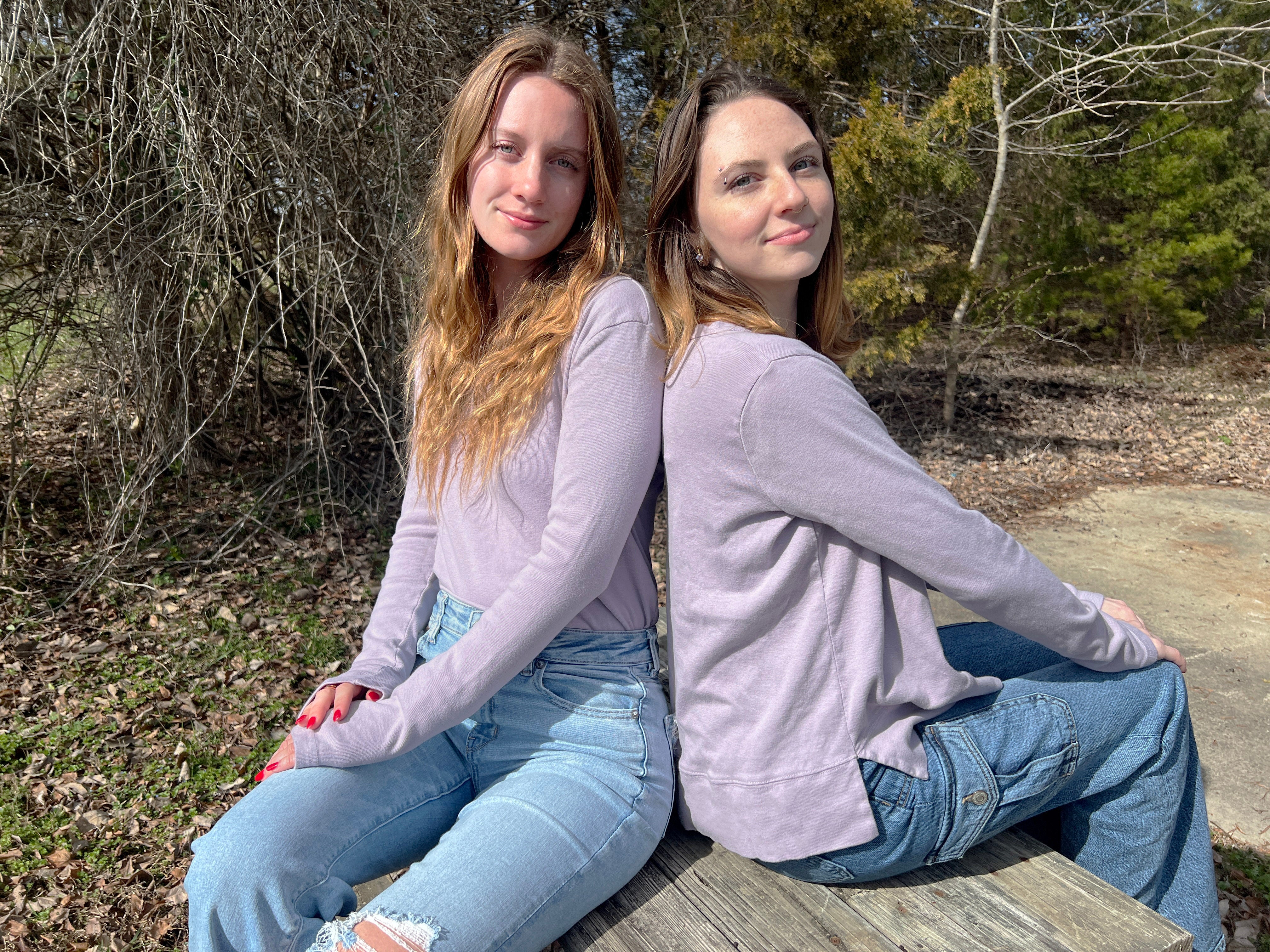 Women's Overdyed Black NC Ribbed Cotton Fitted Long Sleeve T-Shirt