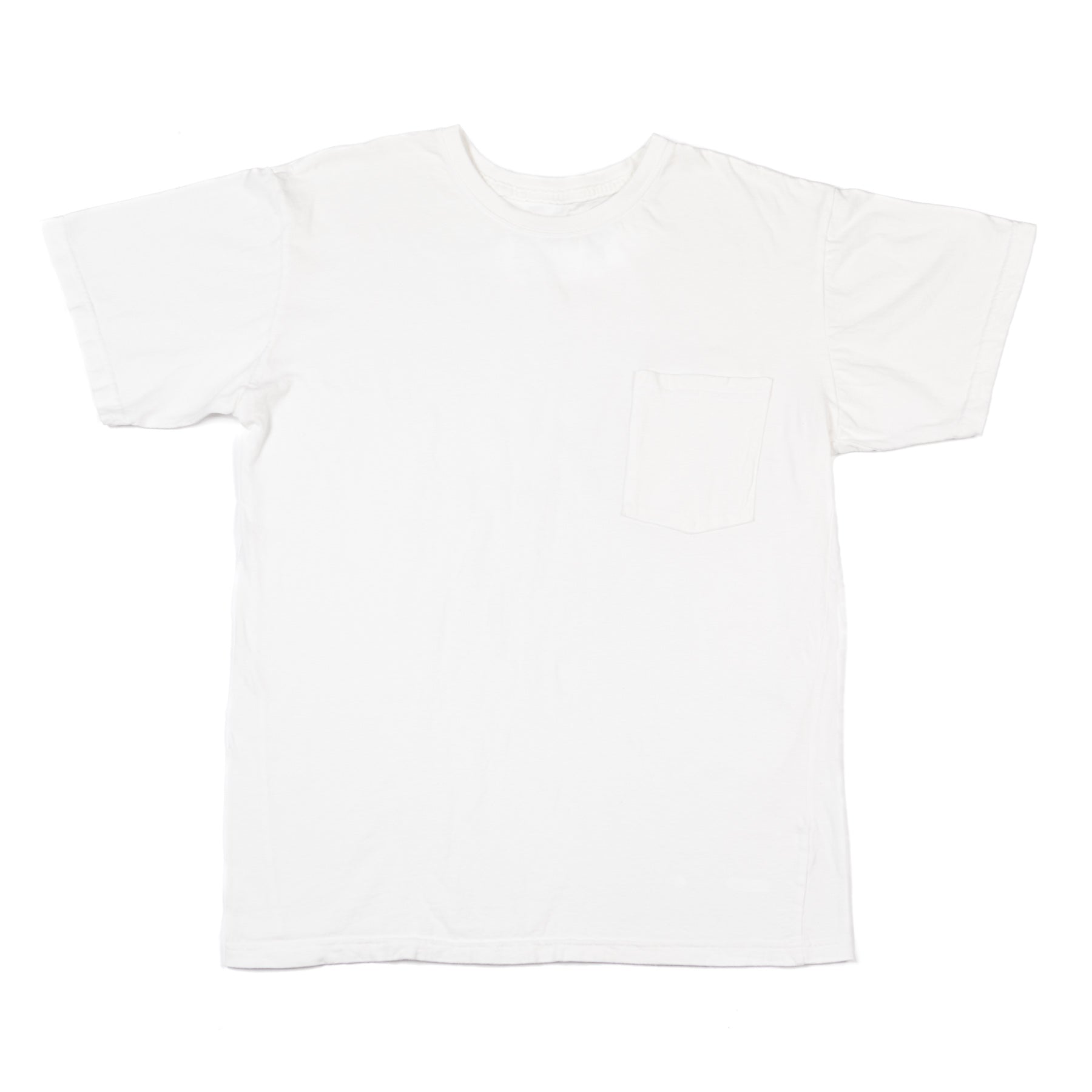 A Solid State Clothing white pocket t-shirt on a white background