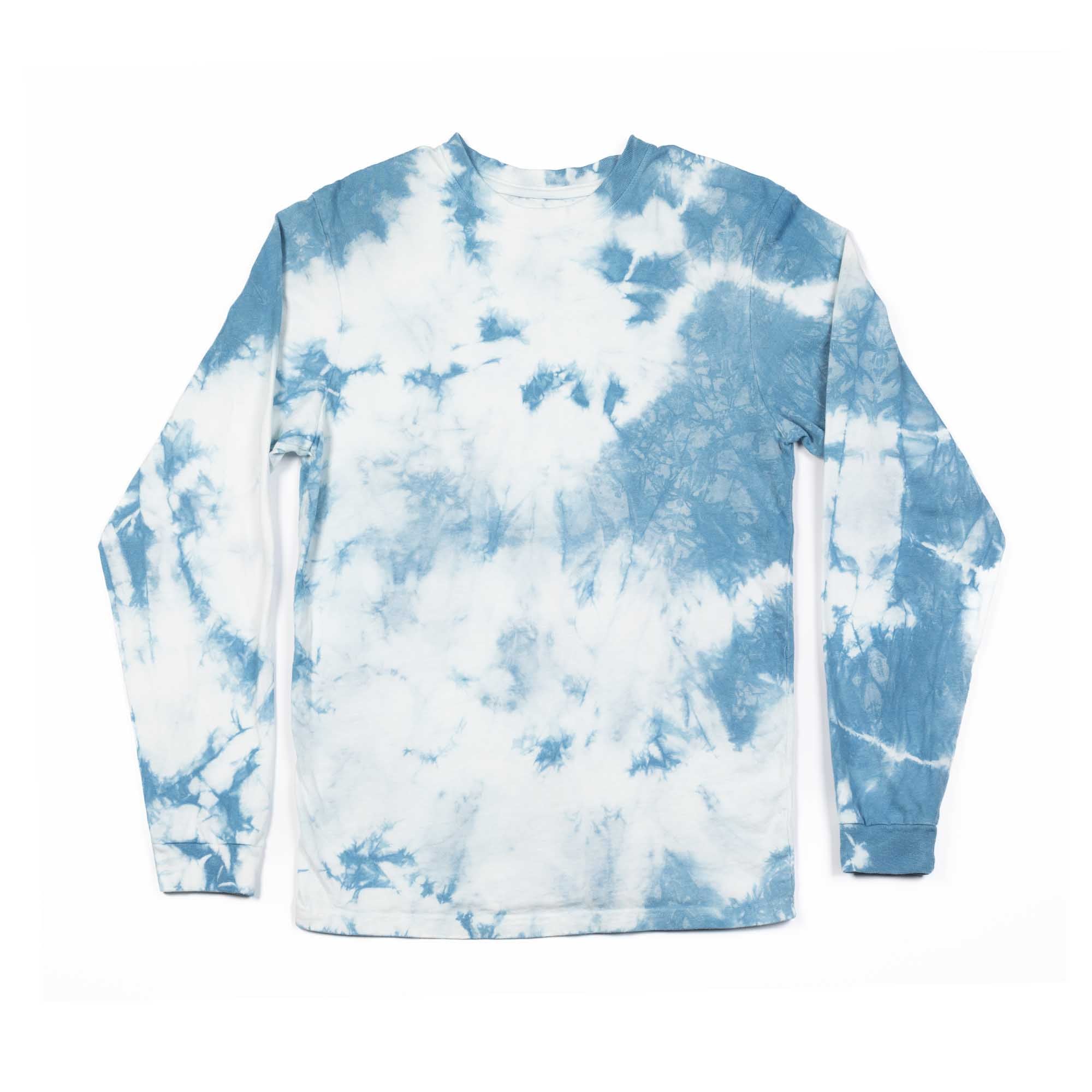 Natural Indigo Tie-Dye Long Sleeve T-Shirt