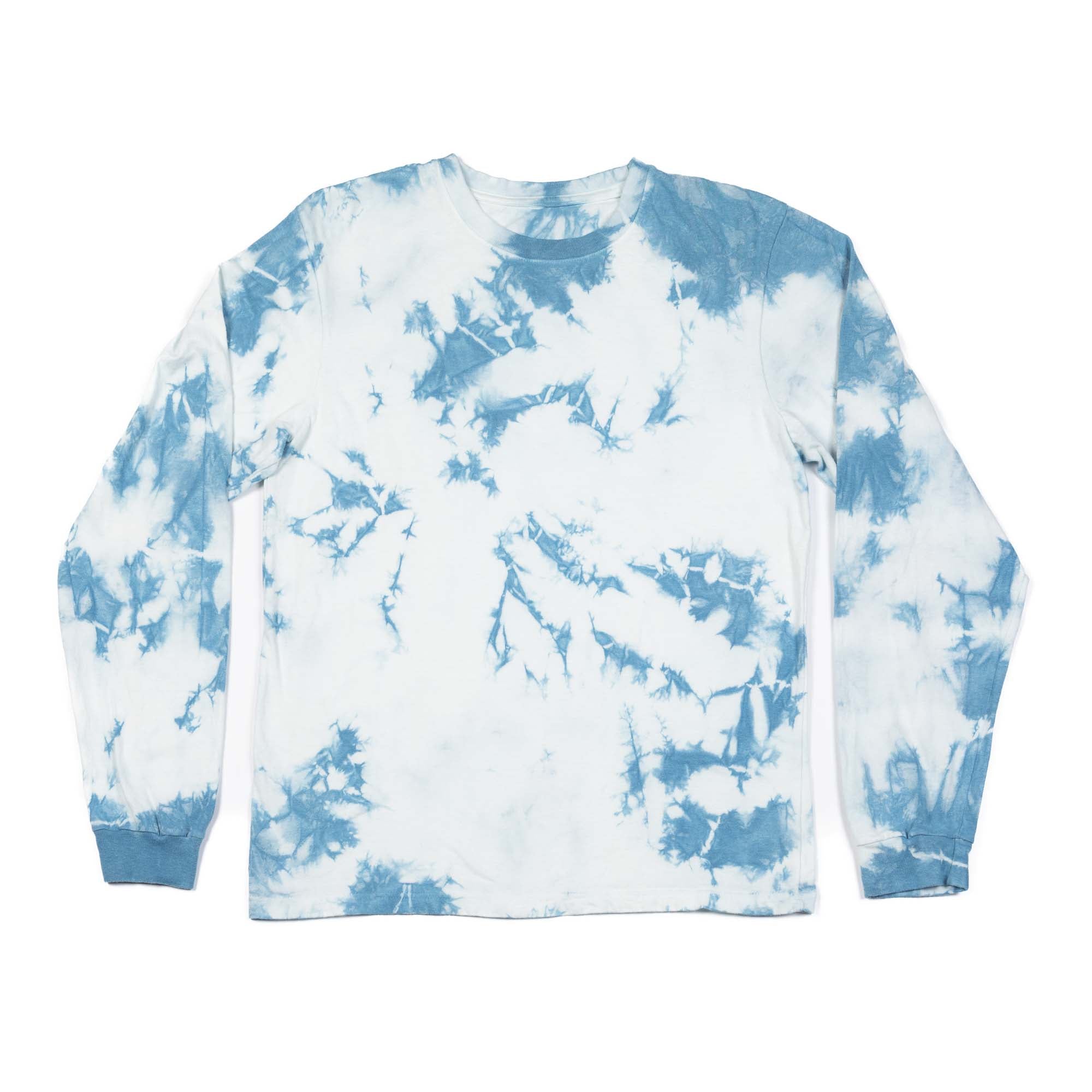 Blue tie dye store long sleeve shirt