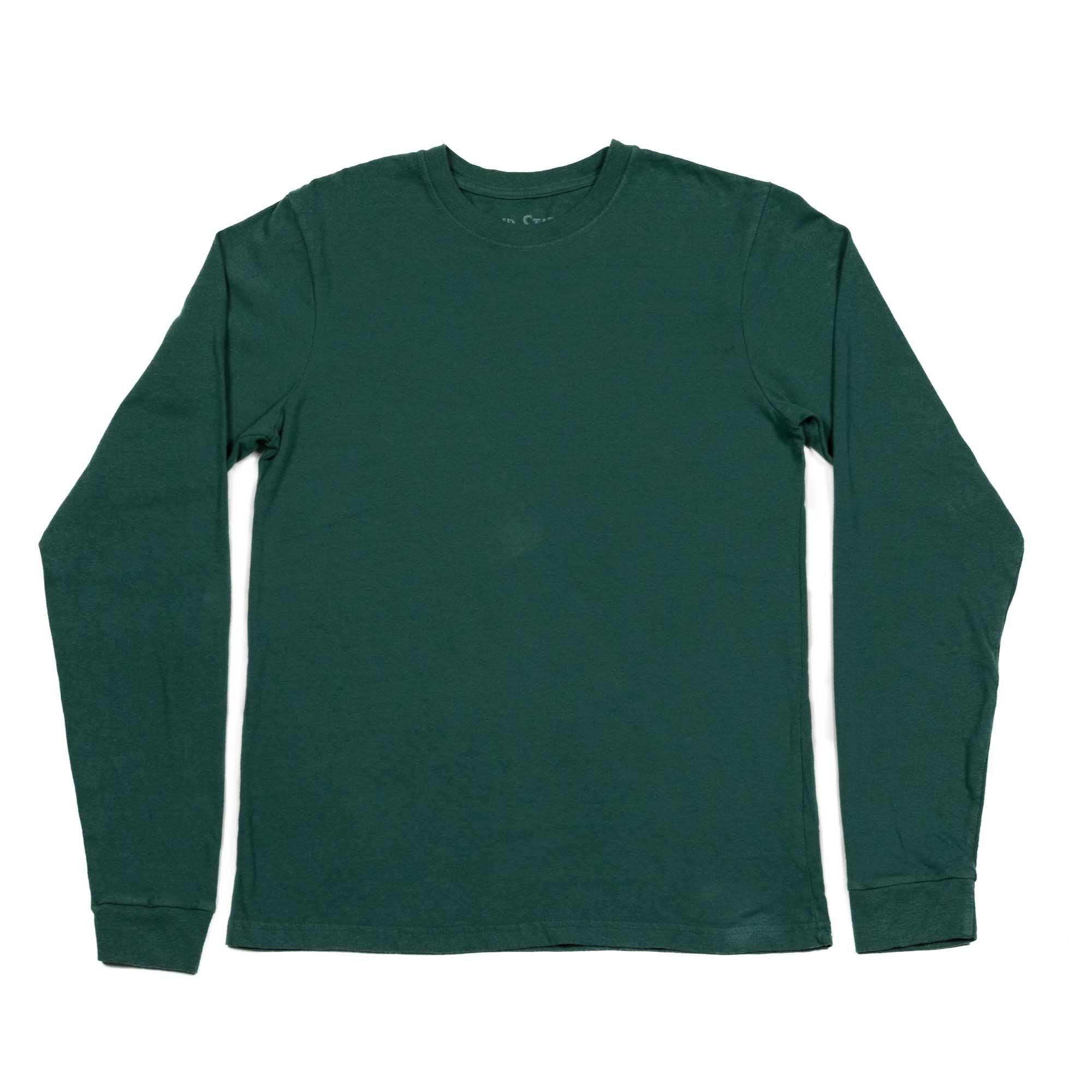 North Carolina Cotton Long Sleeve T-Shirt - Forest Green