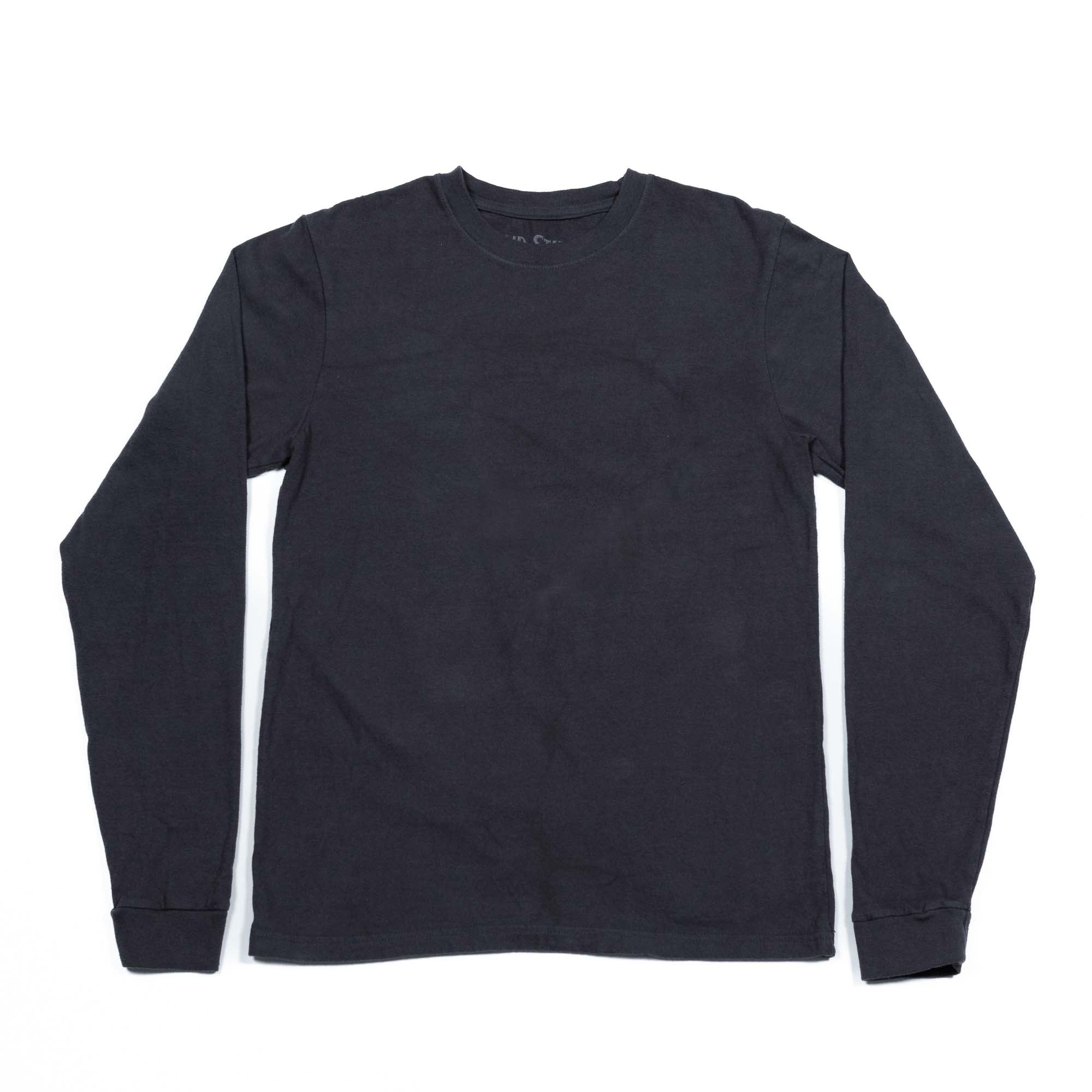 ノースカロライナ コットン ロング スリーブ T シャツ - トゥルー ブラック