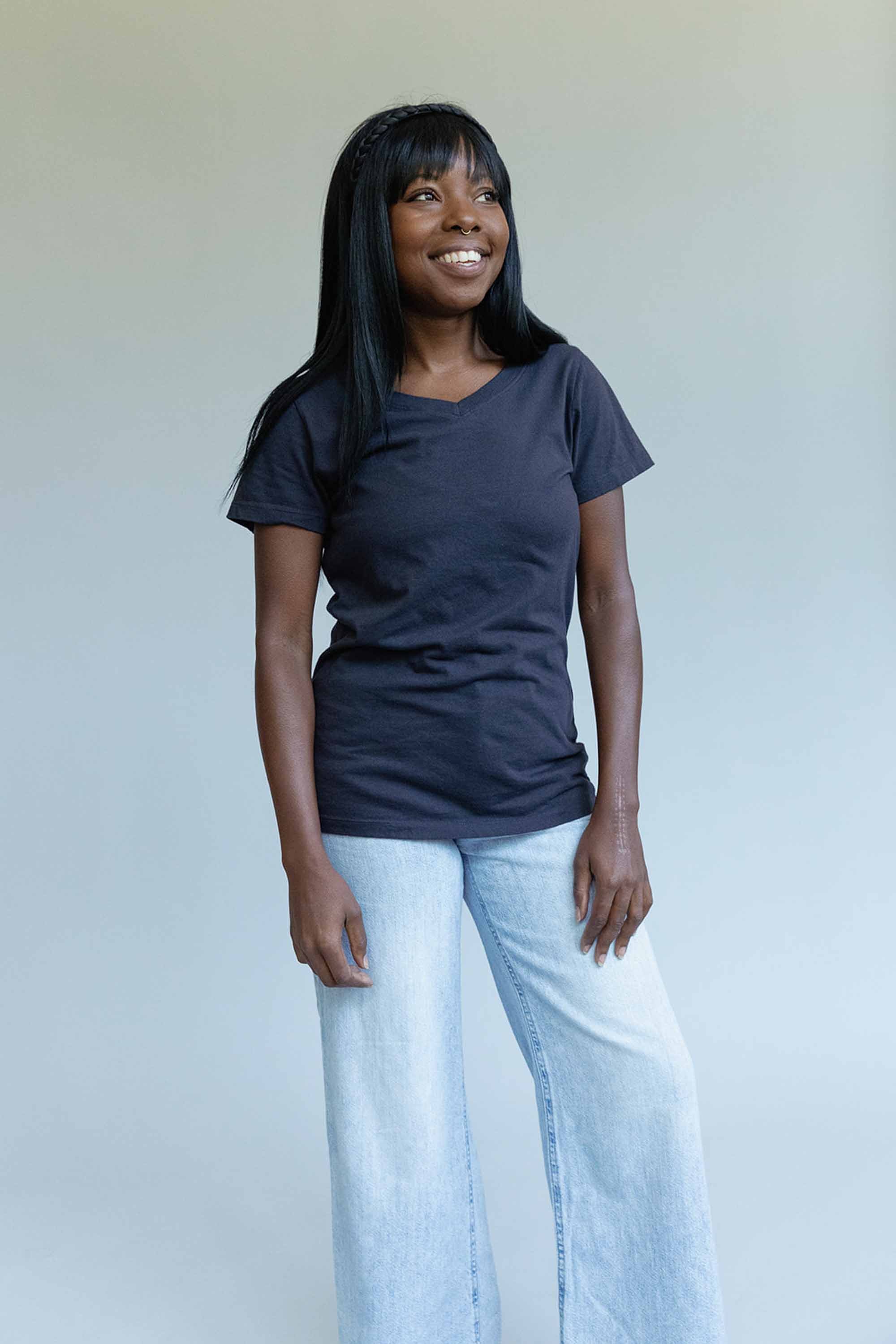 Women's V-Neck Homesteader T-Shirt - White