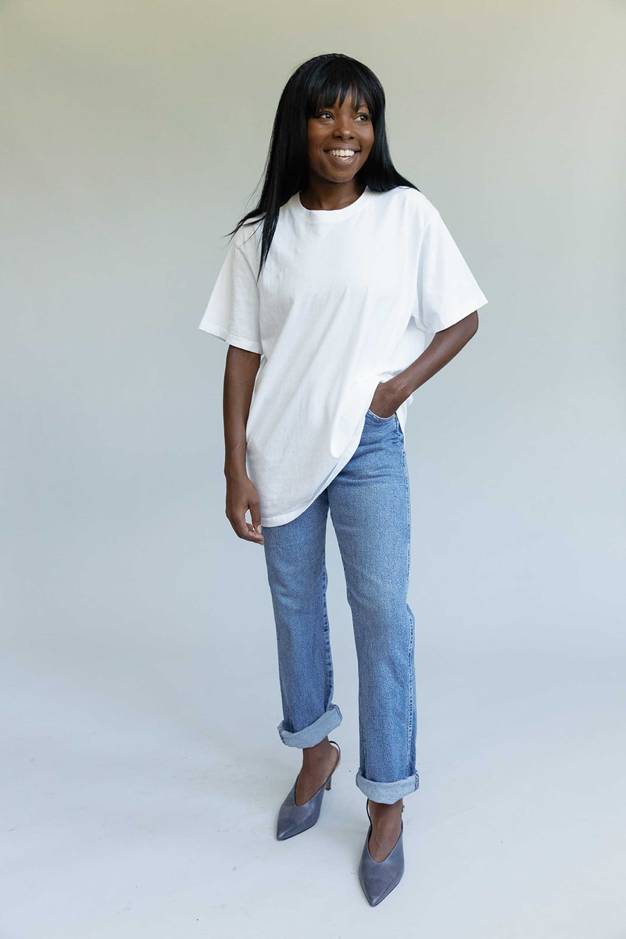 North Carolina Cotton T-Shirt - Vintage Blue