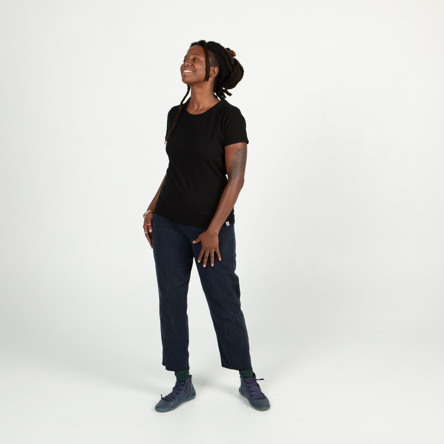Women's Overdyed Black T-Shirt