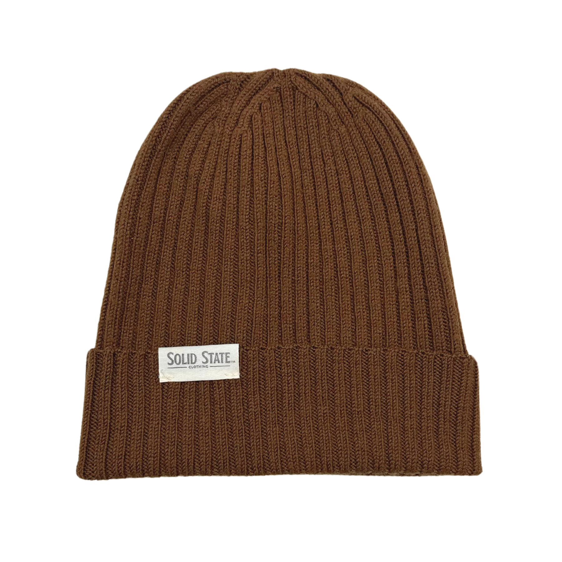 Natural Dye Wool Beanie - Walnut