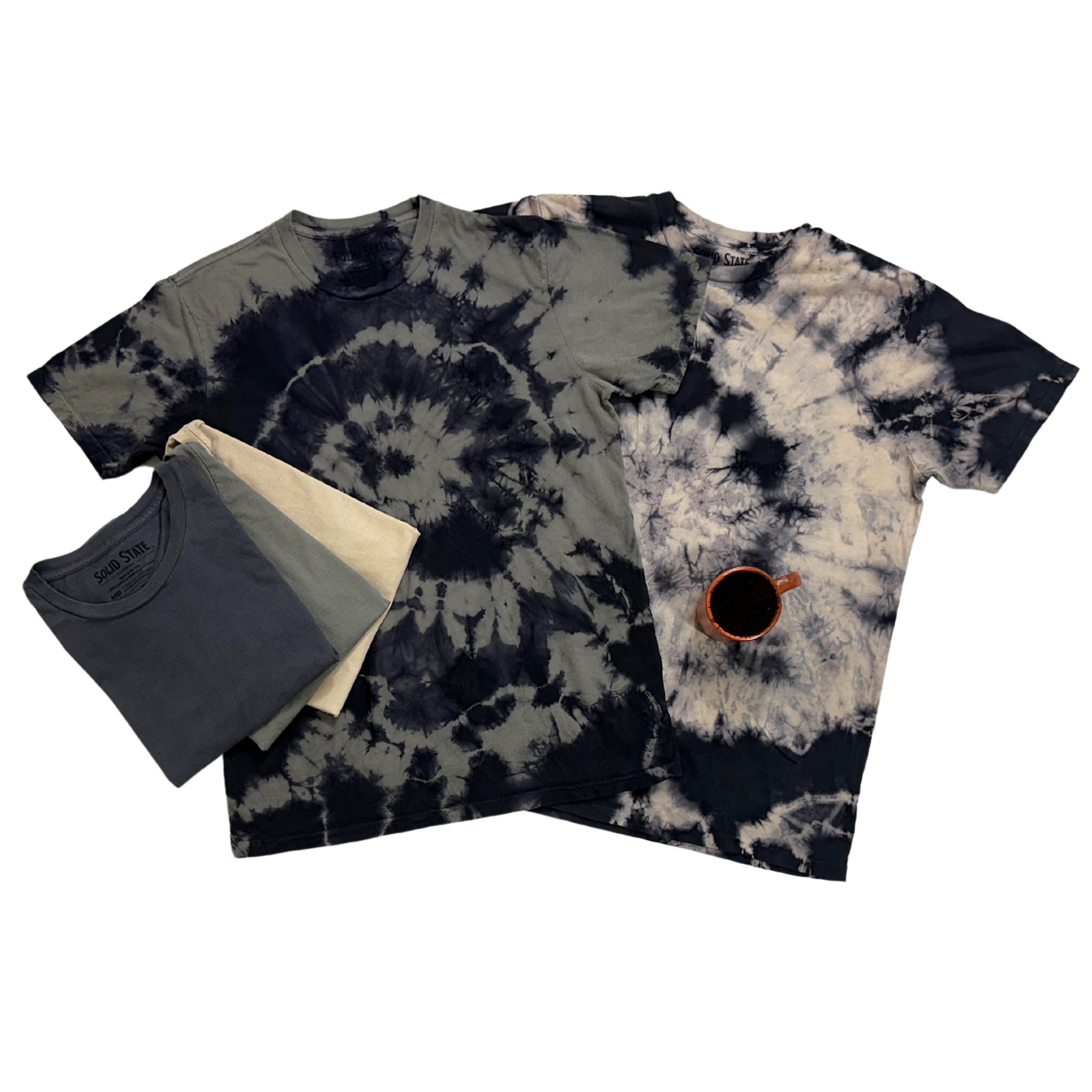 Caffe Inc. Natural Tie Dye Organic Cotton T-Shirt - Macchiato