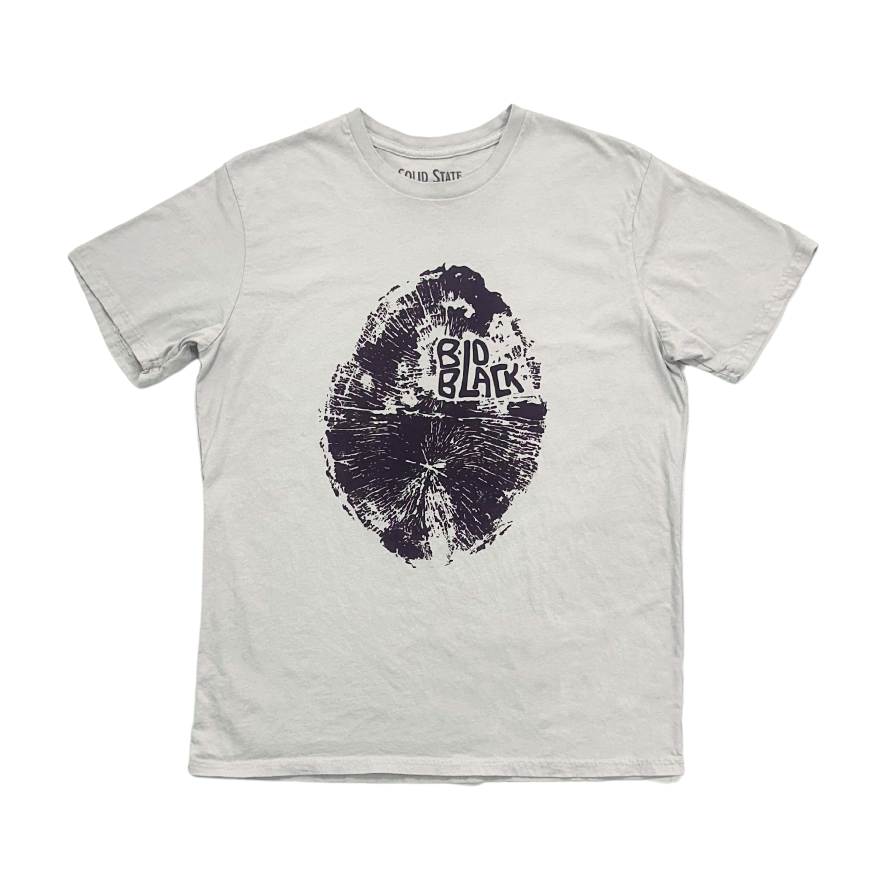 Nature Coatings BioBlack Printed Organic Cotton T-Shirt - Cloud