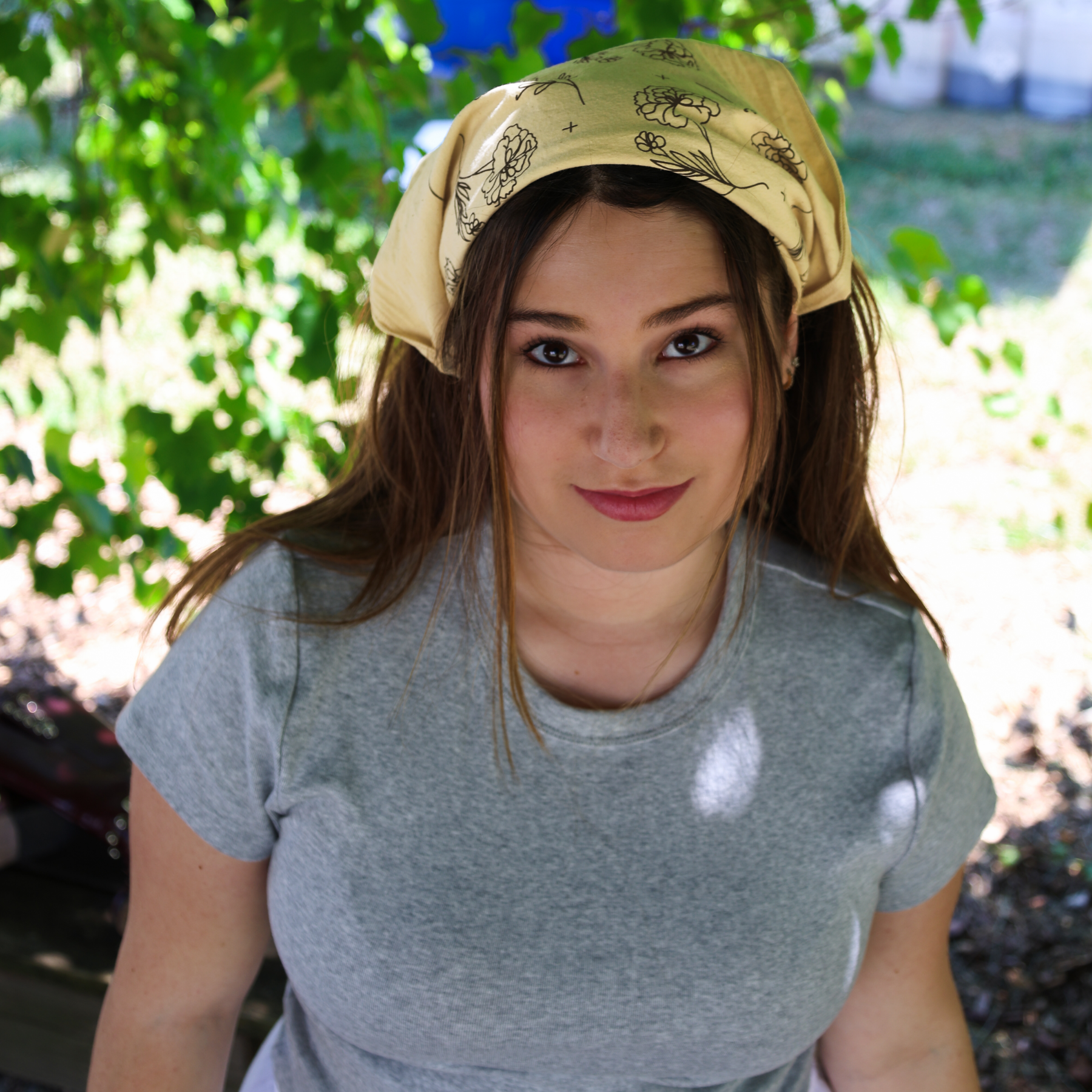 Natural Dye Organic Cotton Bandana - Marigold
