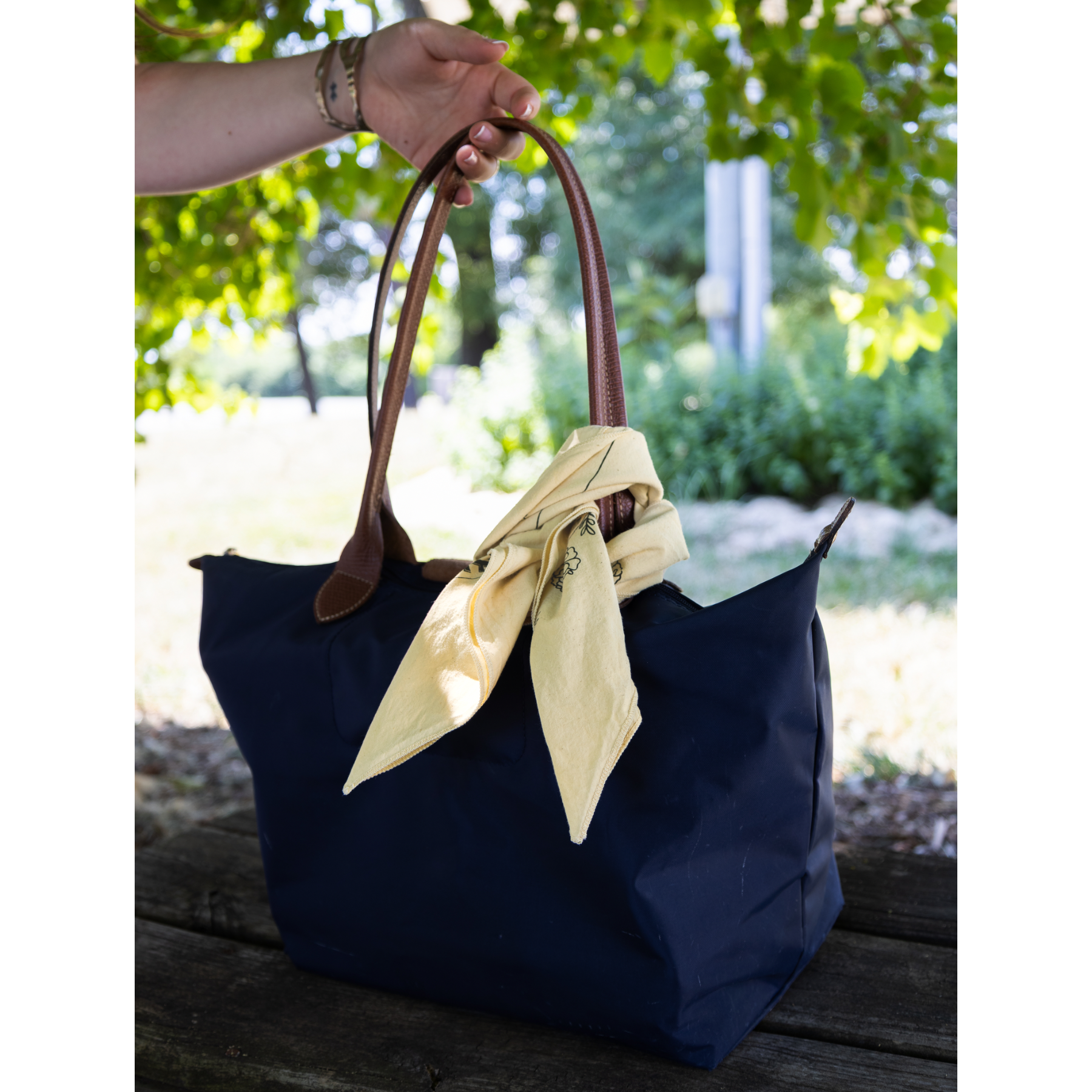 Natural Dye Organic Cotton Bandana - Marigold