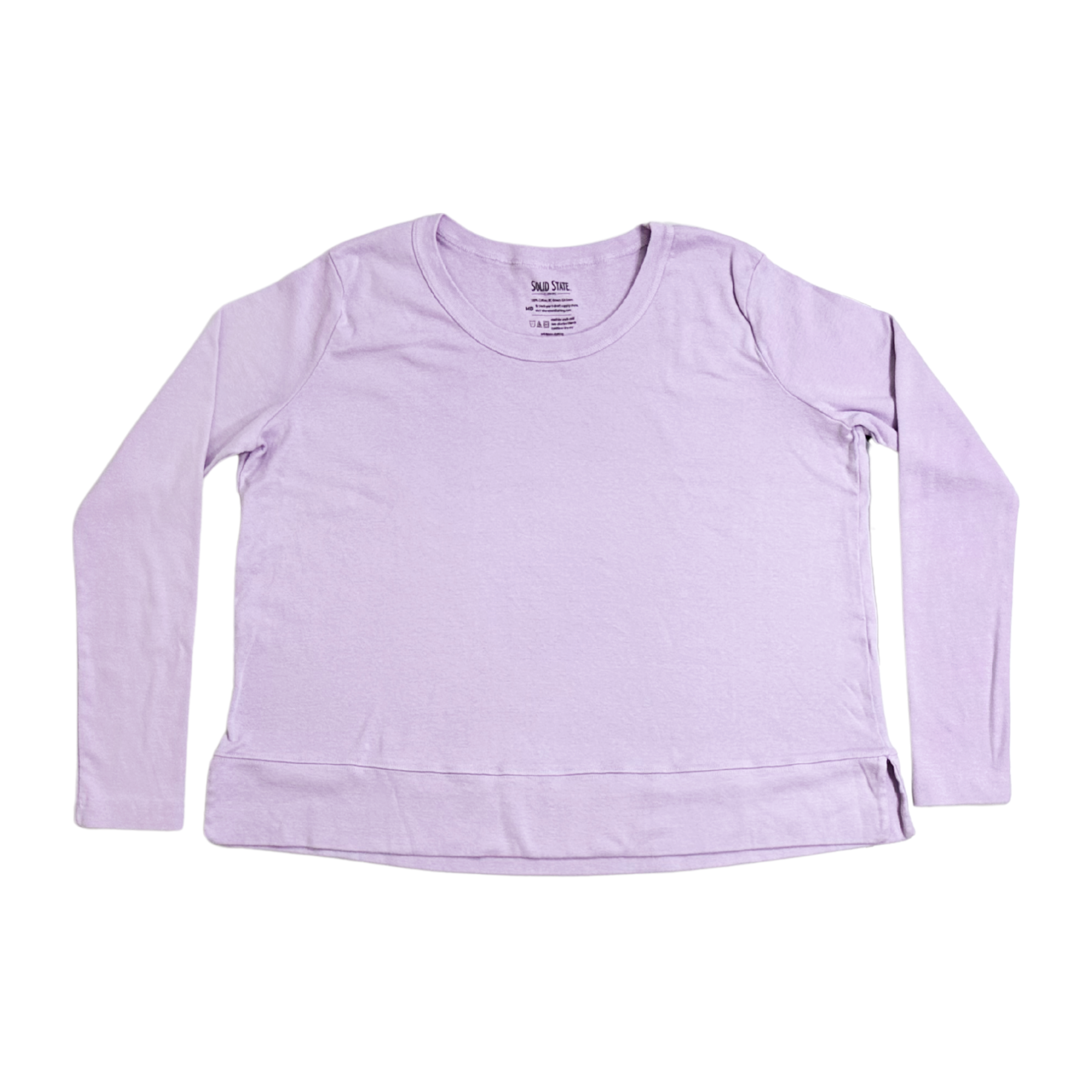 Women's NC Ribbed Cotton Relaxed Long Sleeve T-Shirt - Lavender