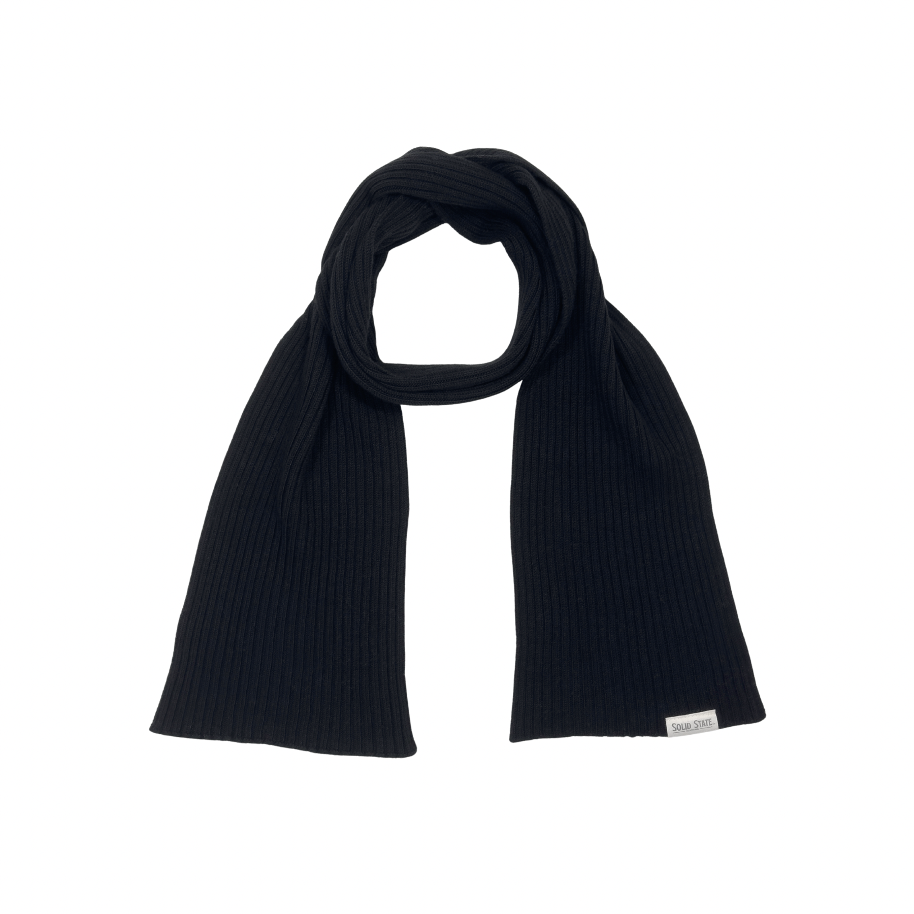 Black scarf on a white background