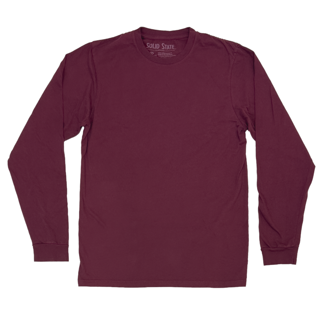 North Carolina Cotton Long Sleeve T-Shirt - Pomegranate
