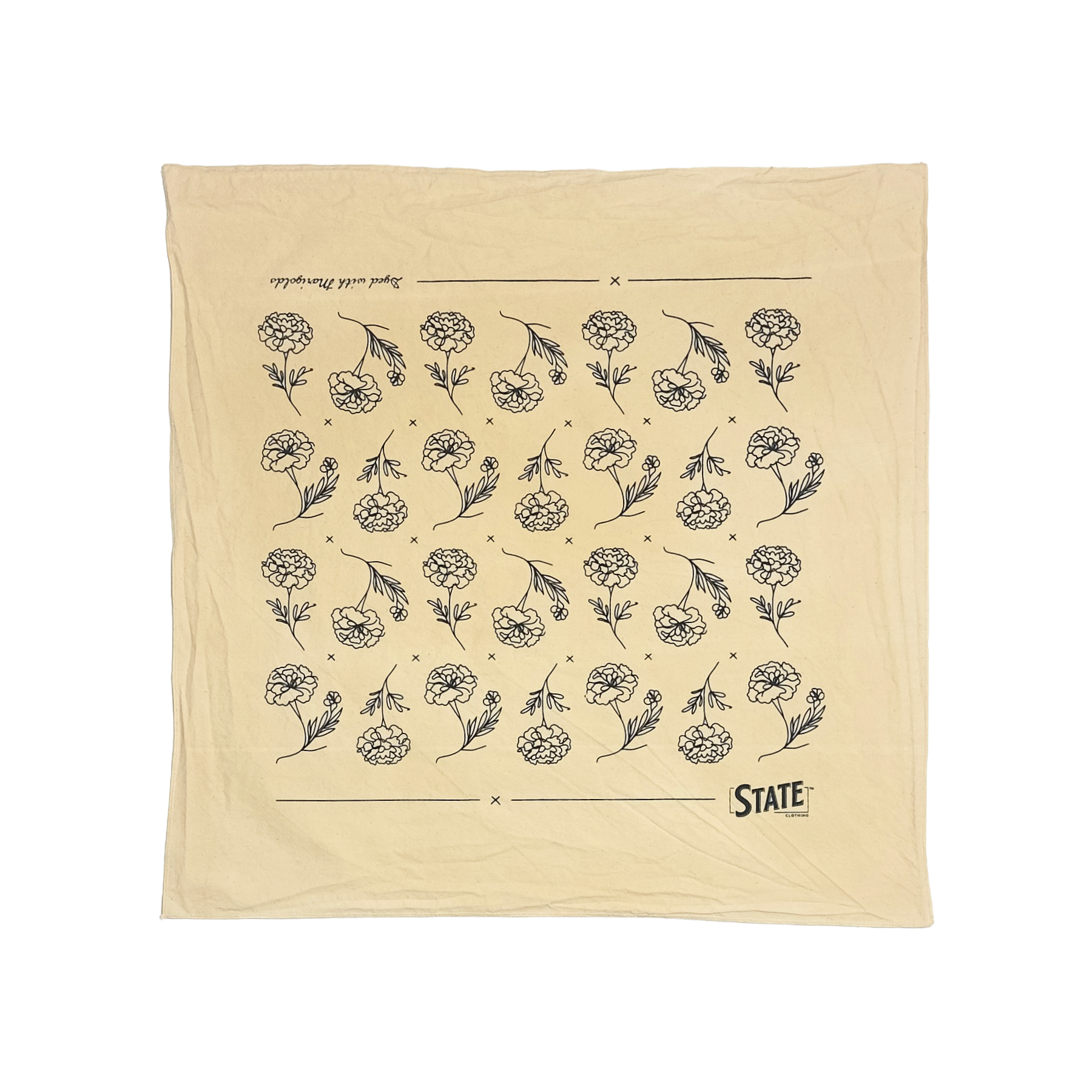 Natural Dye Organic Cotton Bandana - Marigold