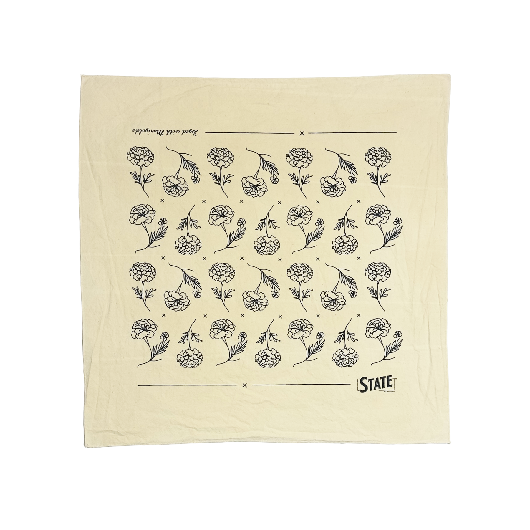 Natural Dye Organic Cotton Bandana - Marigold