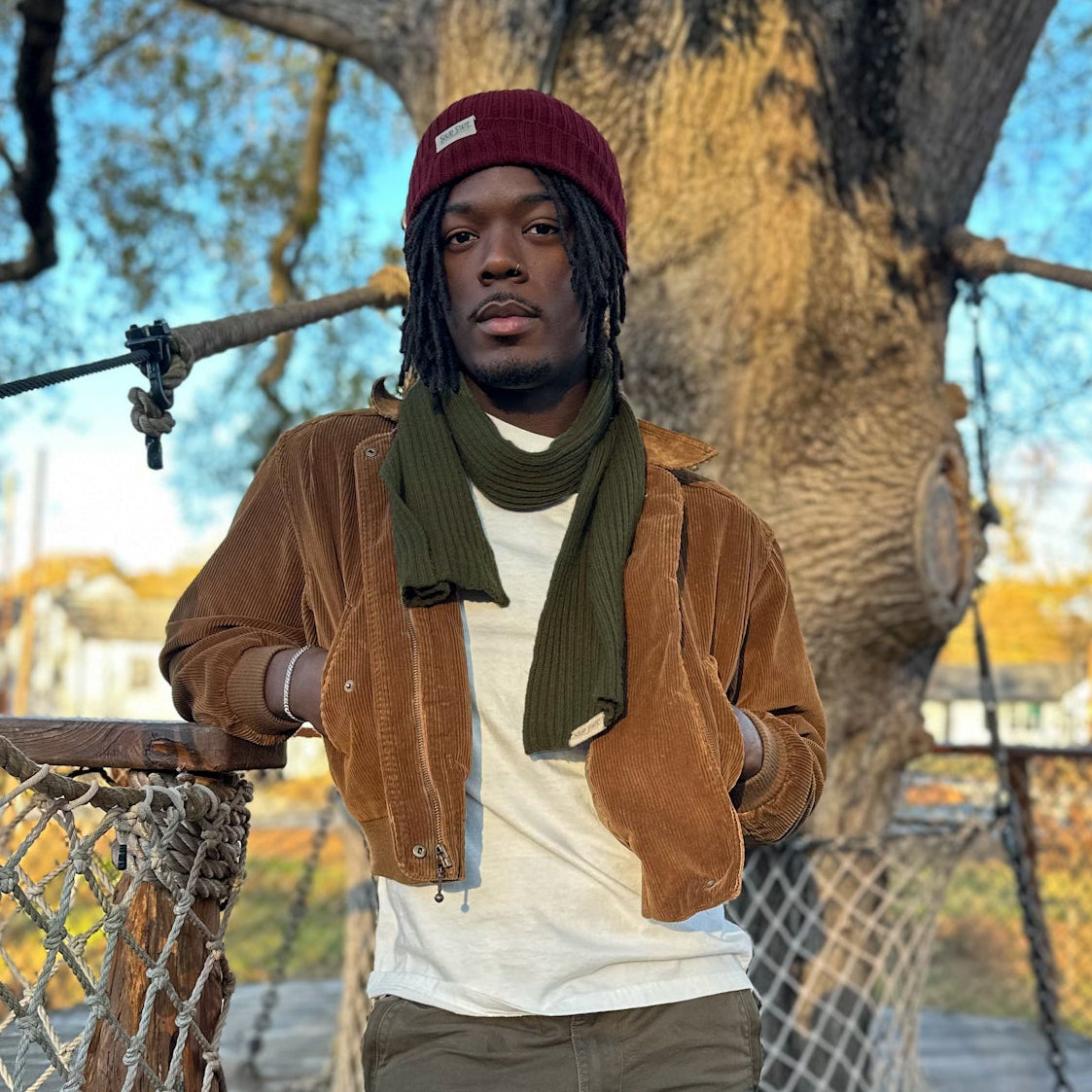 Wool Beanie - Maroon