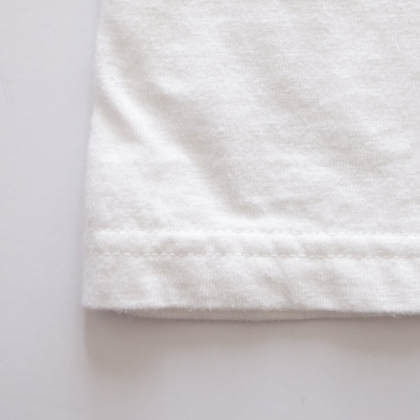 A close up photo of the seams of the American-made Solid State Clothing North Carolina Cotton T-Shirt