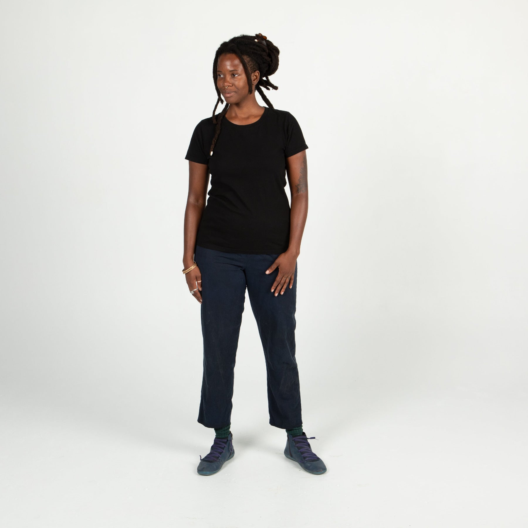 Women's Overdyed Black T-Shirt